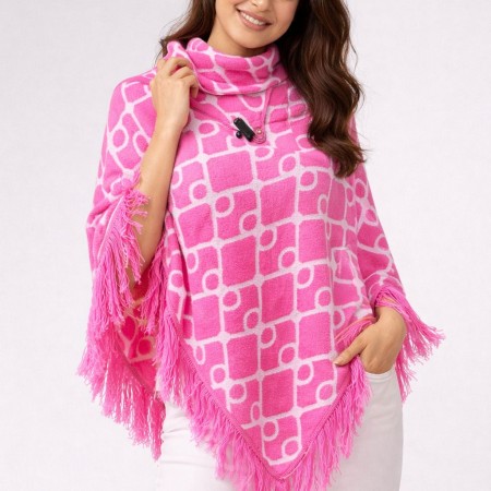 PINK WHITE CHECK 2 PONCHO