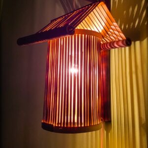 Luxury Handwoven Bamboo Corner Lamp